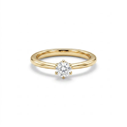Zenith Brilliance Casual Yellow Gold & Diamond Ring