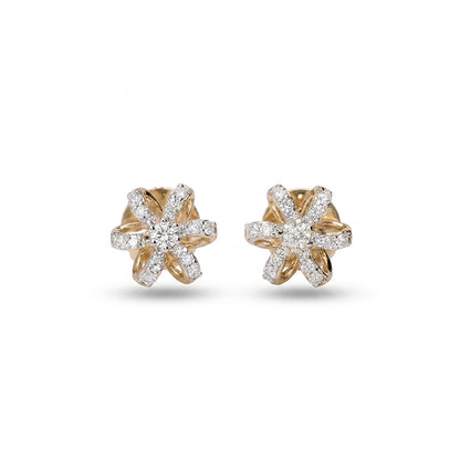 Golden Blossom Studs Yellow Gold & Diamond Earrings