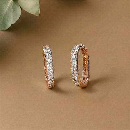 Gilded Glow Hoops & Huggies Rose Gold & Diamond Earrings