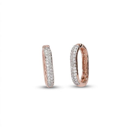 Gilded Glow Hoops & Huggies Rose Gold & Diamond Earrings