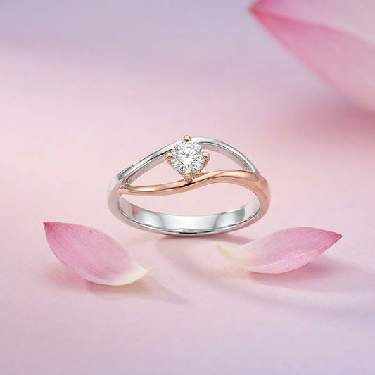 Grace Harmony Fashion Rose + White Gold & Diamond Ring