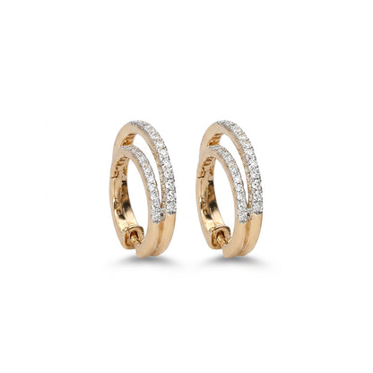 Heavenly Glow Hoops & Huggies Yellow Gold & Diamond Earrings