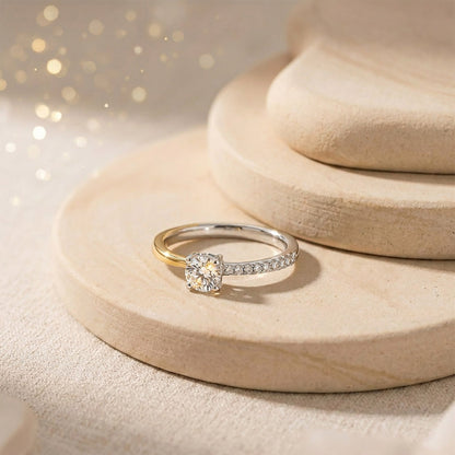 Bloom Radiance Casual Yellow + White Gold & Diamond Ring