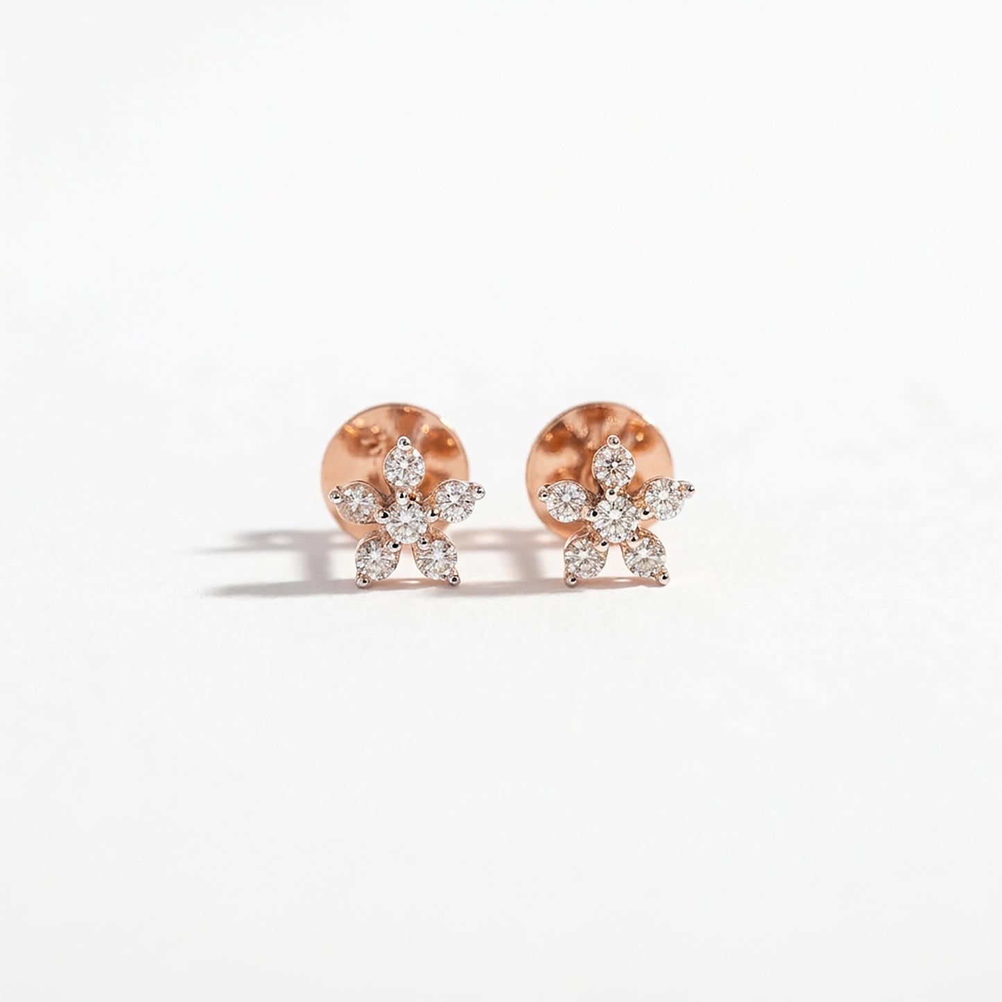 Blossom Dream Studs Rose Gold & Diamond Earrings