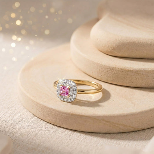 Precision Spark Engagement Yellow Gold & Diamond Ring