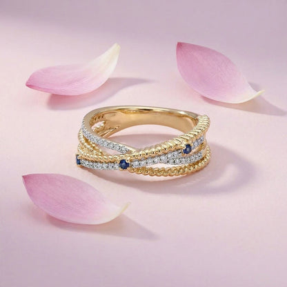Serenity Shine Fashion Yellow Gold & Diamond Ring