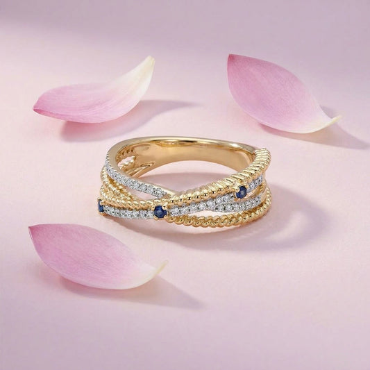 Serenity Shine Fashion Yellow Gold & Diamond Ring