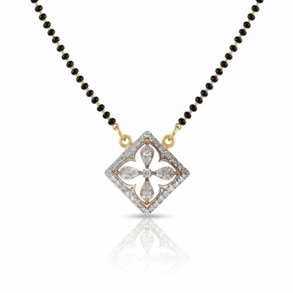 Clover Edge 9kt Diamond Mangalsutra Pendant