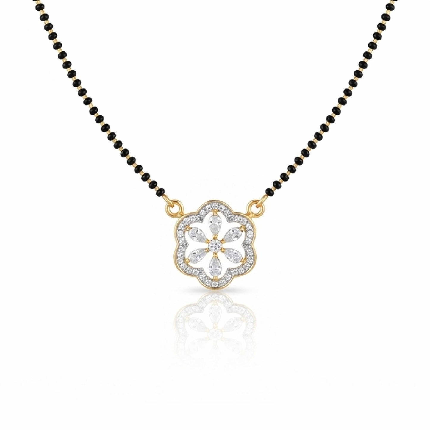 Floral Forever 9kt Diamond Mangalsutra Pendant