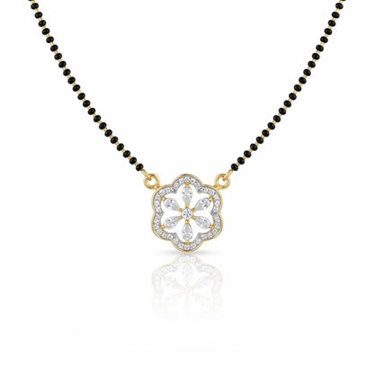 Floral Forever 9kt Diamond Mangalsutra Pendant