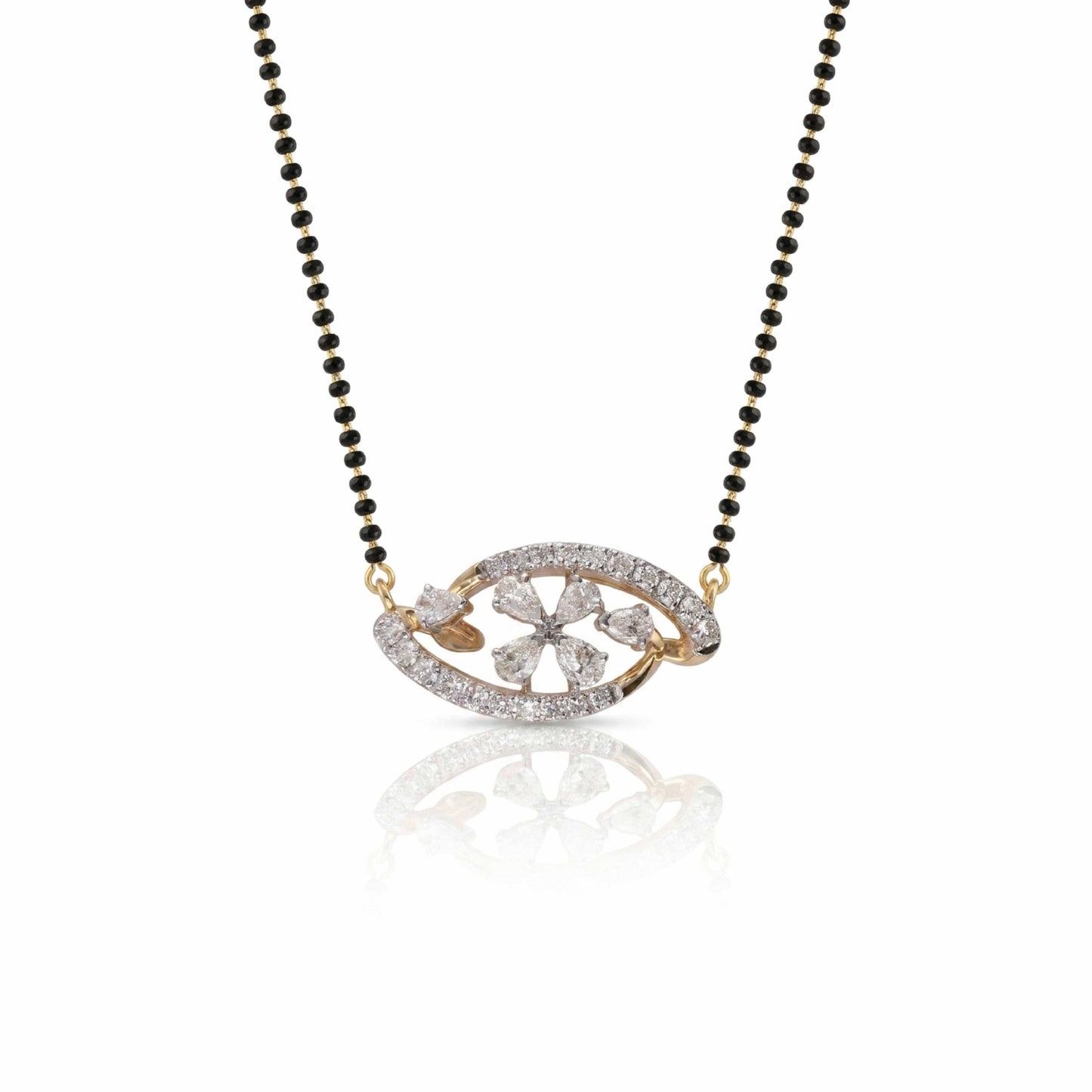 Petaline Bloom 9kt Diamond Mangalsutra Pendant