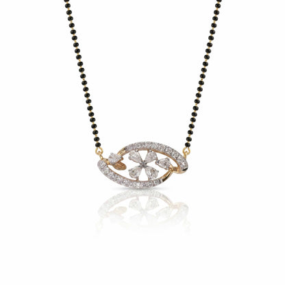 Petaline Bloom 9kt Diamond Mangalsutra Pendant