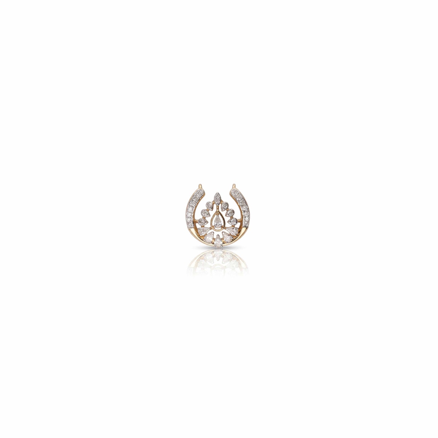 Studded Drop 9kt Diamond Mangalsutra Pendant