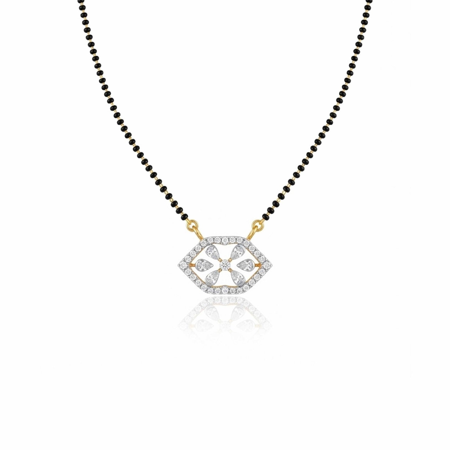 Hexa Glow 9kt Diamond Mangalsutra Pendant