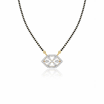 Hexa Glow 9kt Diamond Mangalsutra Pendant