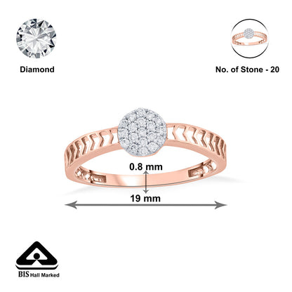 Elura Bloom Diamond & Gold Fashion Ring for Women