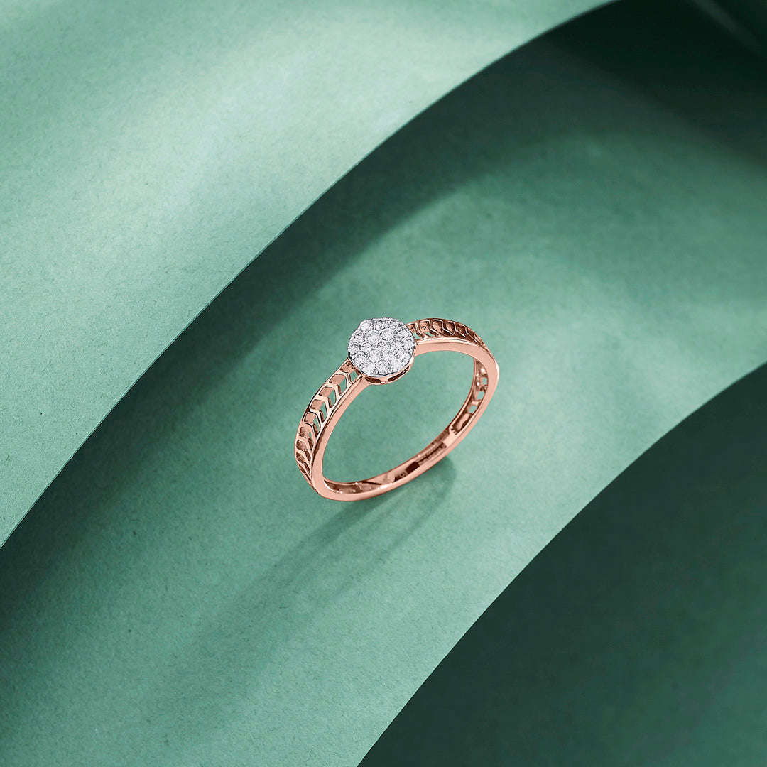 Elura Bloom Diamond & Gold Fashion Ring for Women