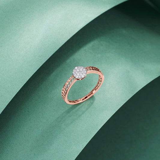 Elura Bloom Diamond & Gold Fashion Ring for Women