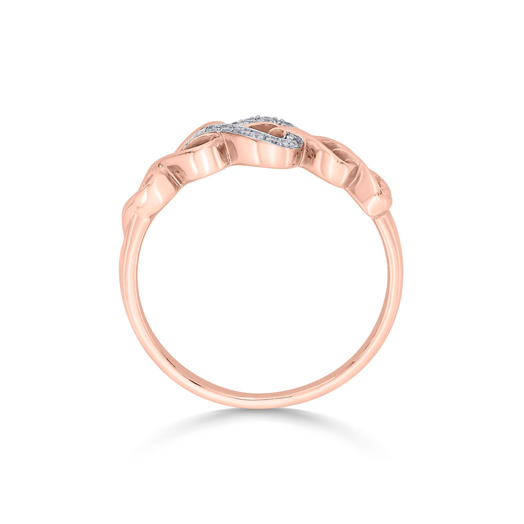 Heart Harmony Diamond & Gold Fashion Ring for Women