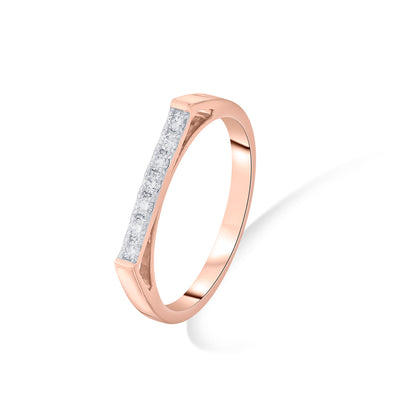 Linear Edge Diamond & Gold Fashion Ring for Women