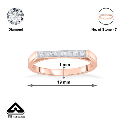 Linear Edge Diamond & Gold Fashion Ring for Women