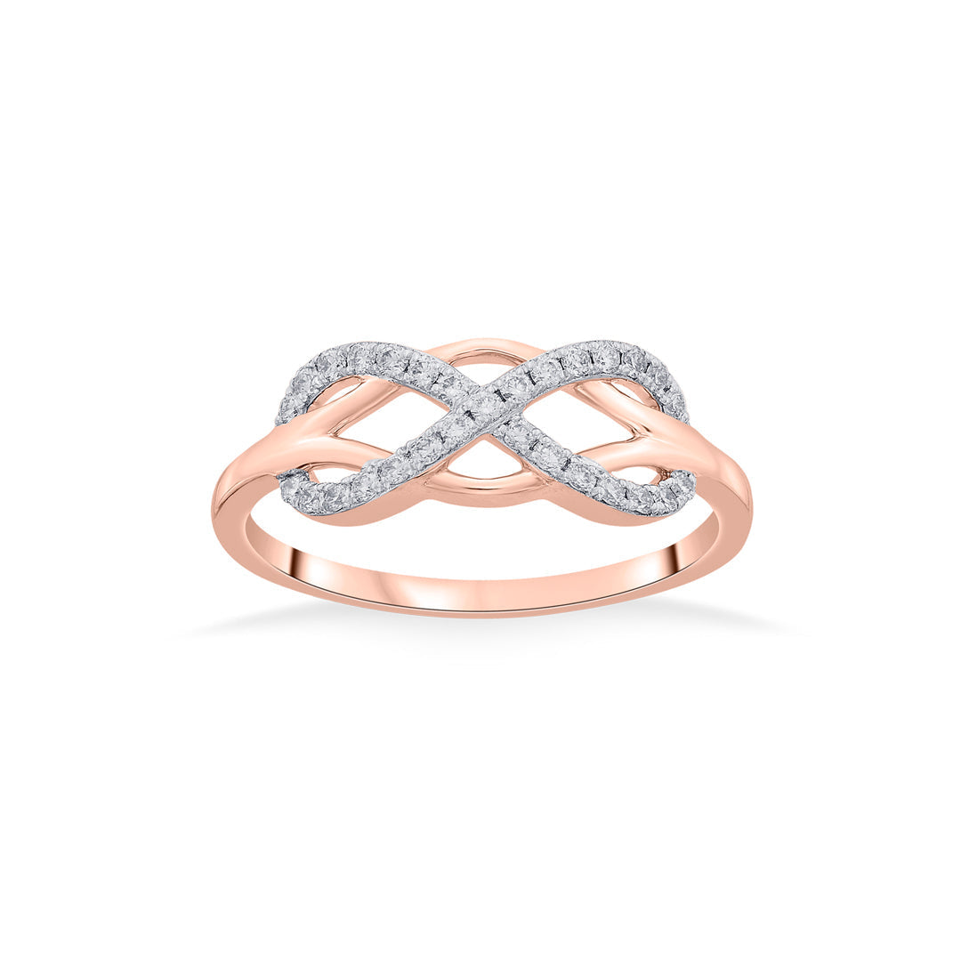 Infinite Bond Diamond & Gold Fashion Ring for Women