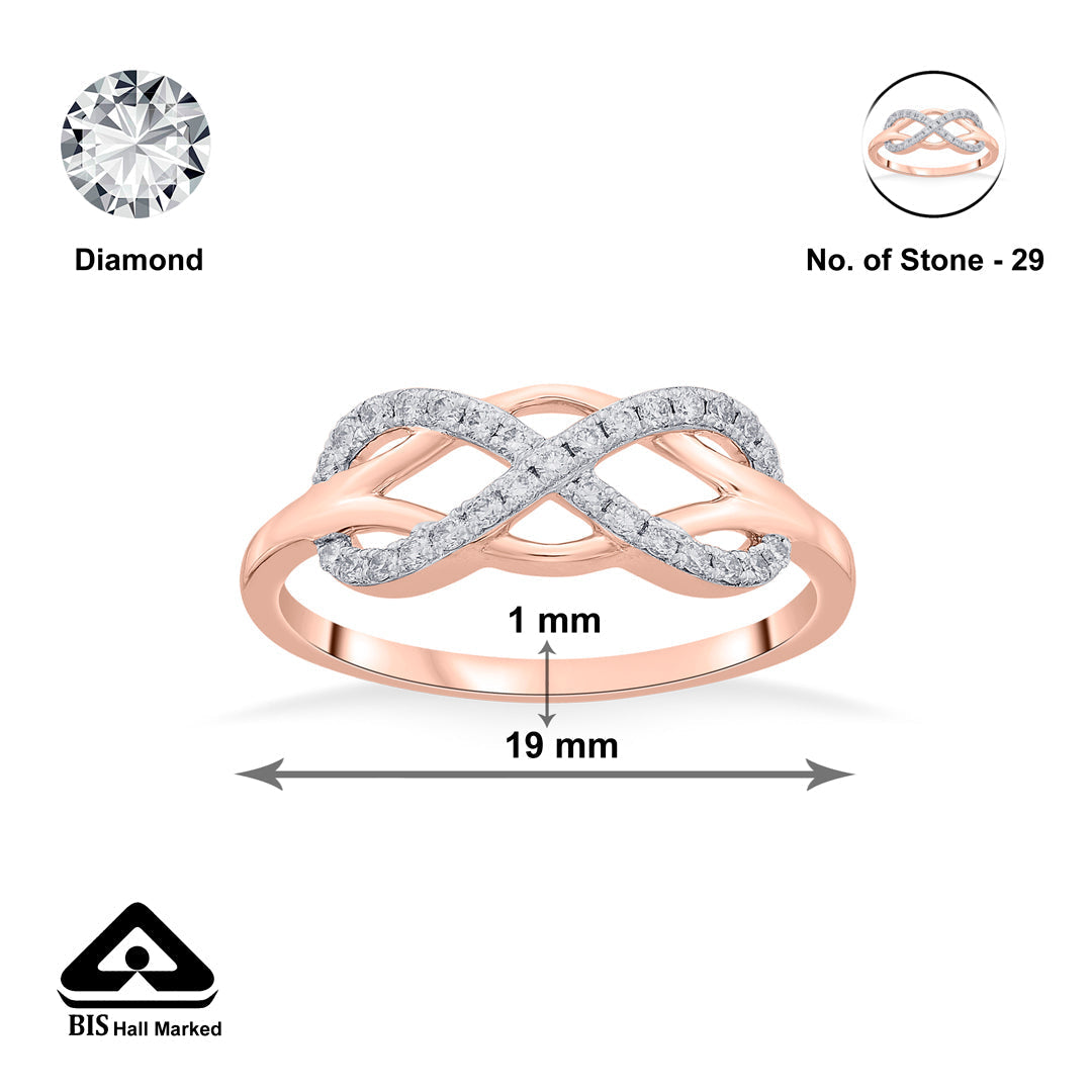 Infinite Bond Diamond & Gold Fashion Ring for Women