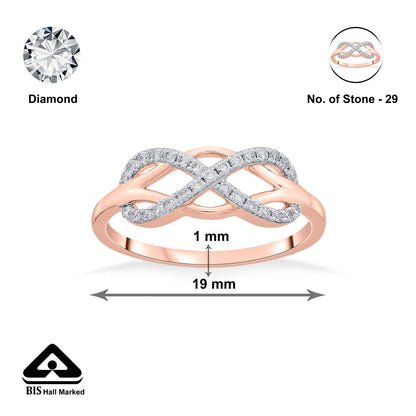 Infinite Bond Diamond & Gold Fashion Ring for Women