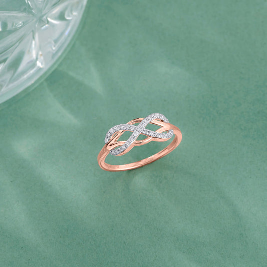 Infinite Bond Diamond & Gold Fashion Ring for Women