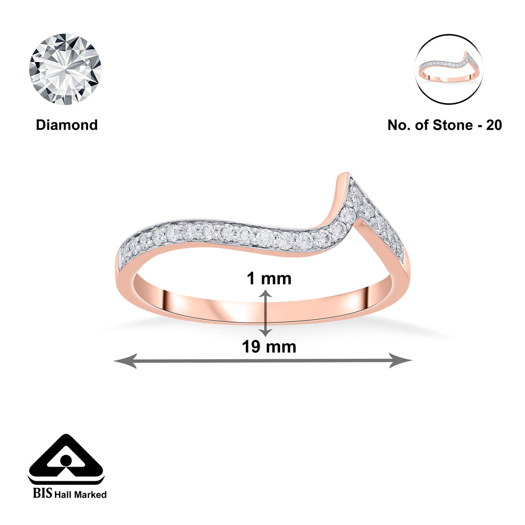 Regal Glow Diamond & Gold Fashion Ring for Women