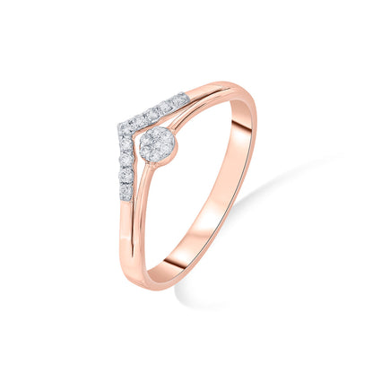 Regal Peak Diamond & Gold Fashion Ring for Women