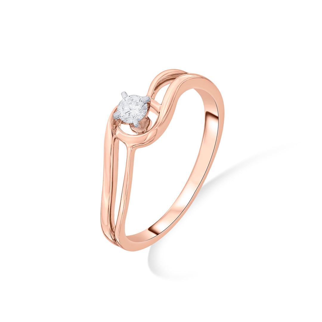 Signature Glow Diamond & Gold Casual Ring for Women