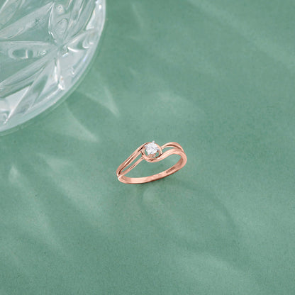 Signature Glow Diamond & Gold Casual Ring for Women