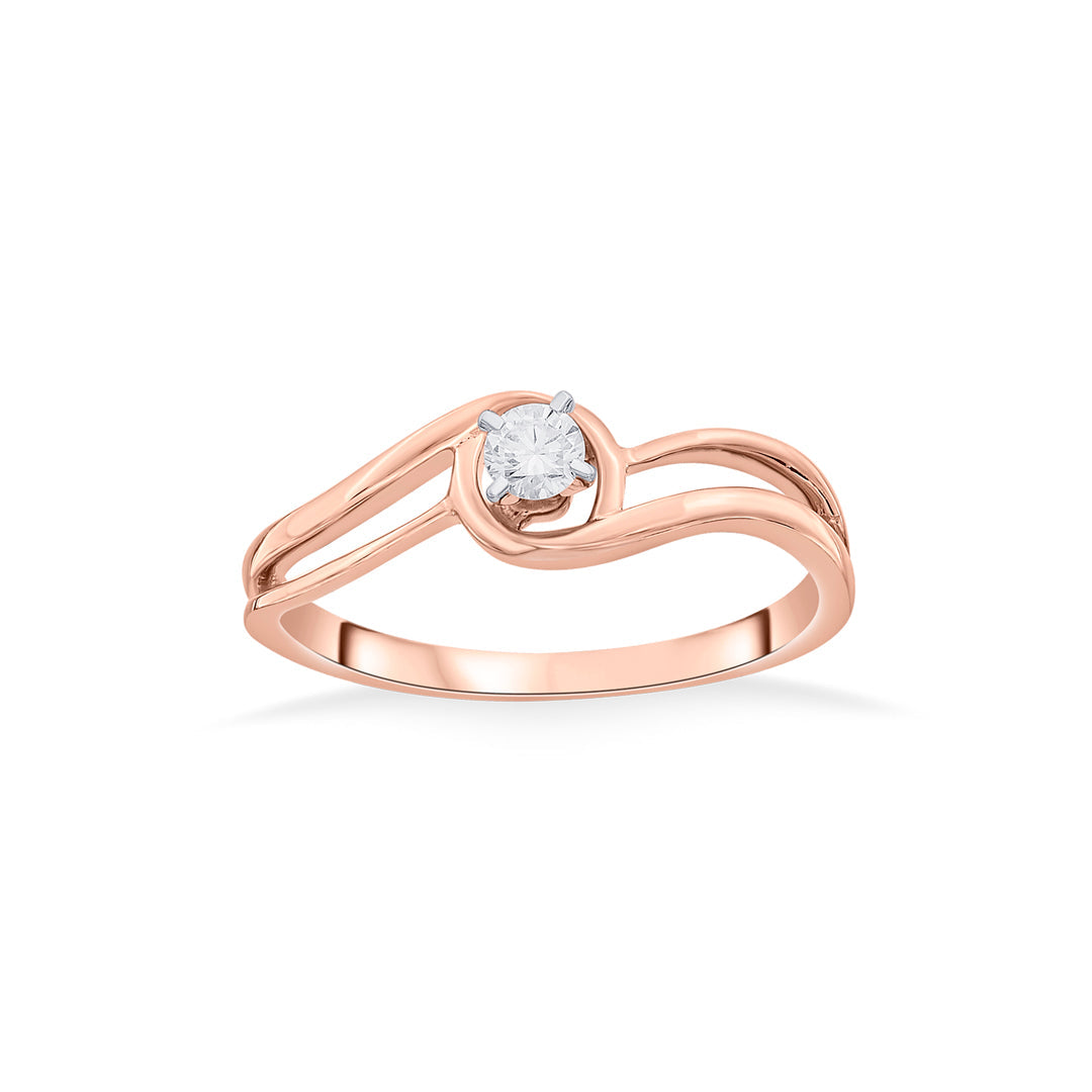 Signature Glow Diamond & Gold Casual Ring for Women