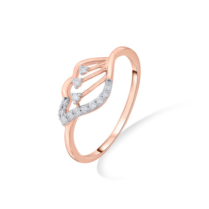 Petal Rise Diamond & Gold Casual Ring for Women