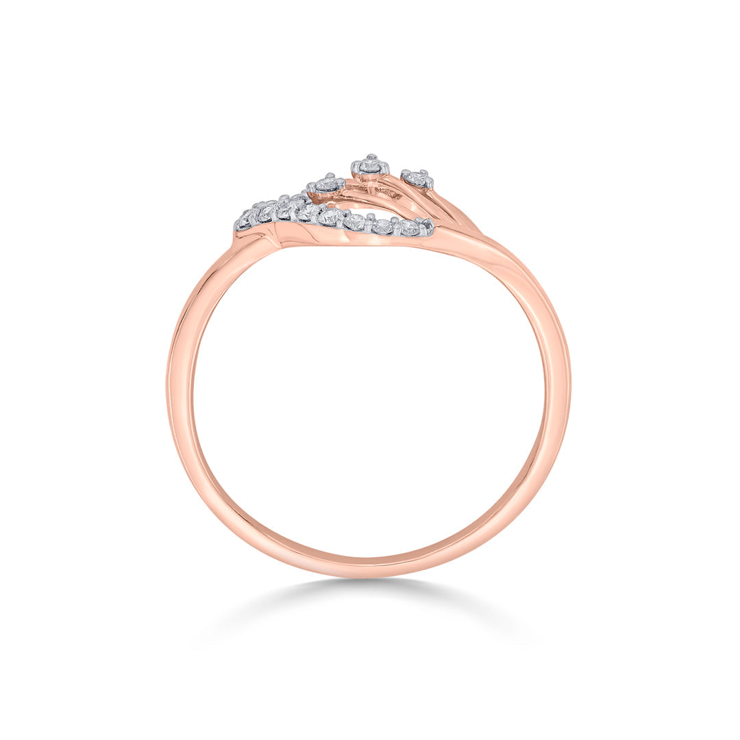 Petal Rise Diamond & Gold Casual Ring for Women