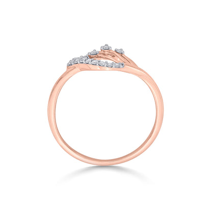 Petal Rise Diamond & Gold Casual Ring for Women