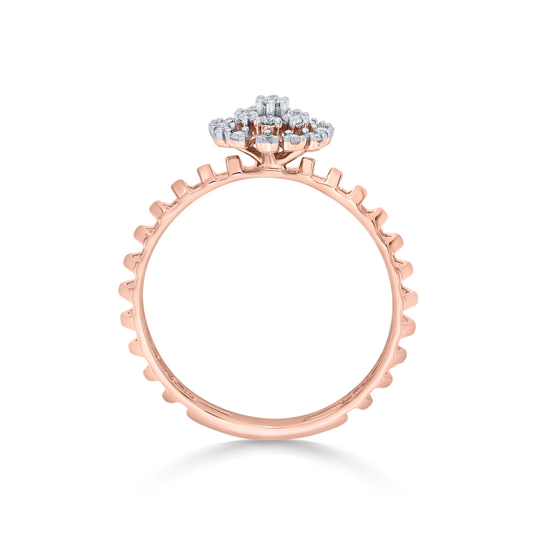 Nova Shine Diamond & Gold Fashion Ring for Women
