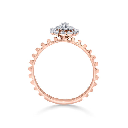 Nova Shine Diamond & Gold Fashion Ring for Women