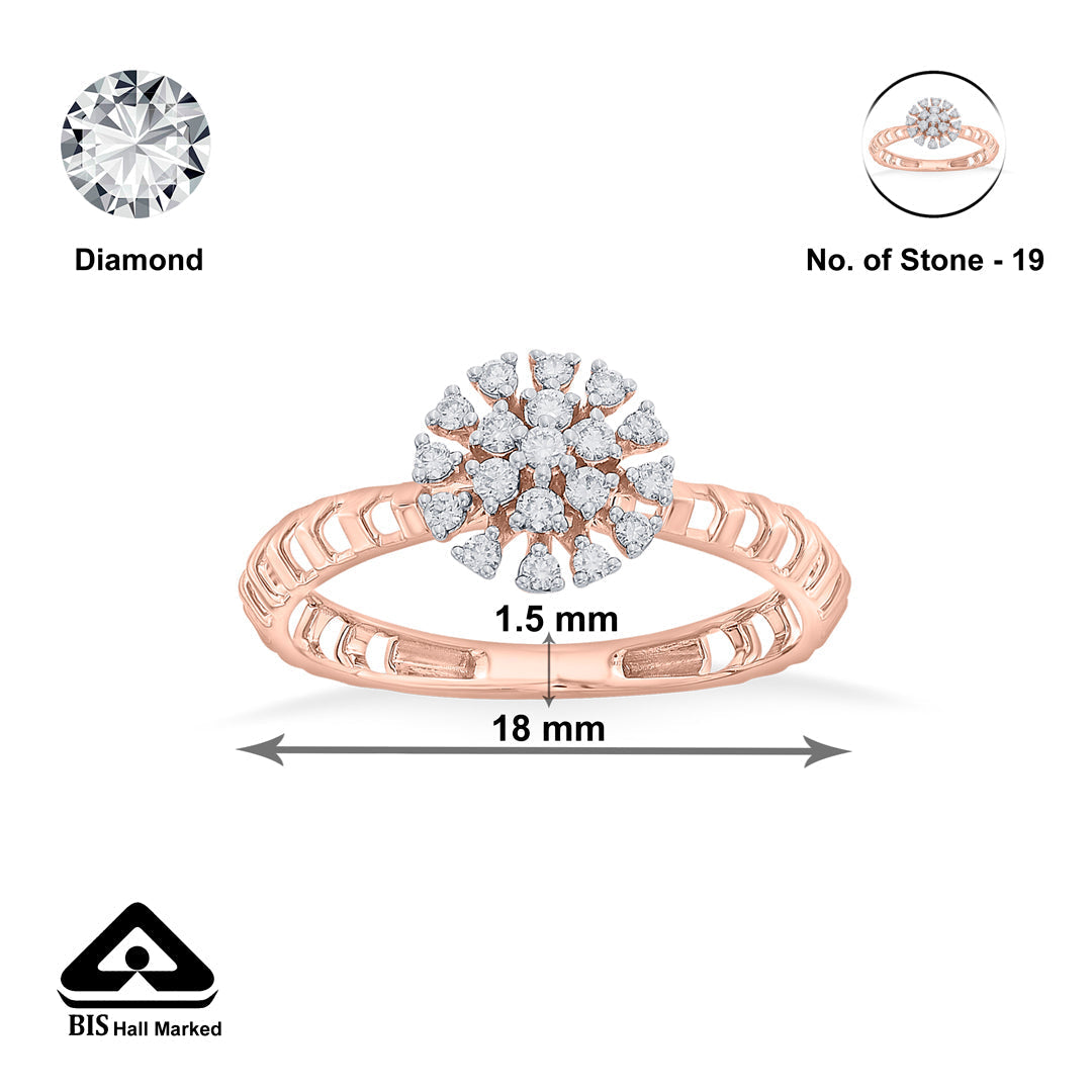 Nova Shine Diamond & Gold Fashion Ring for Women