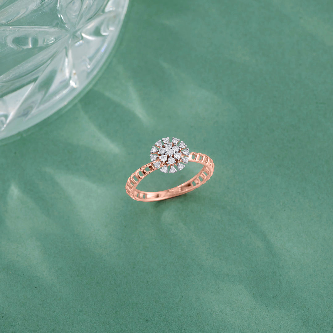 Nova Shine Diamond & Gold Fashion Ring for Women