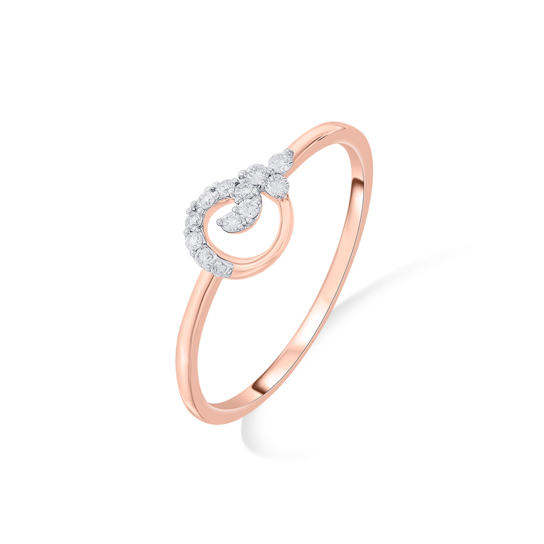 Celeste Glow Diamond & Gold Casual Ring for Women