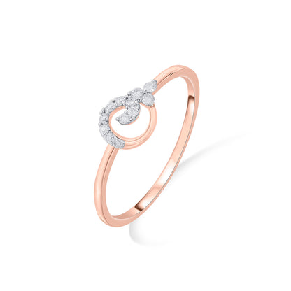Celeste Glow Diamond & Gold Casual Ring for Women