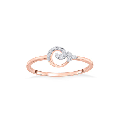 Celeste Glow Diamond & Gold Casual Ring for Women