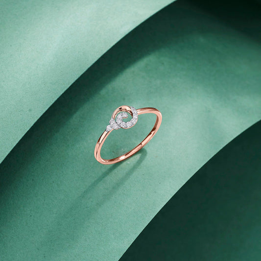Celeste Glow Diamond & Gold Casual Ring for Women