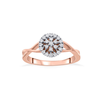 Nebula Spark Diamond & Gold Fashion Ring for Women