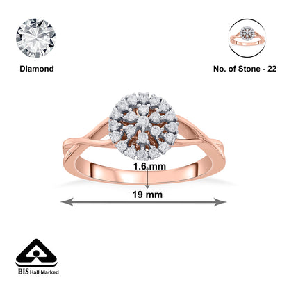 Nebula Spark Diamond & Gold Fashion Ring for Women