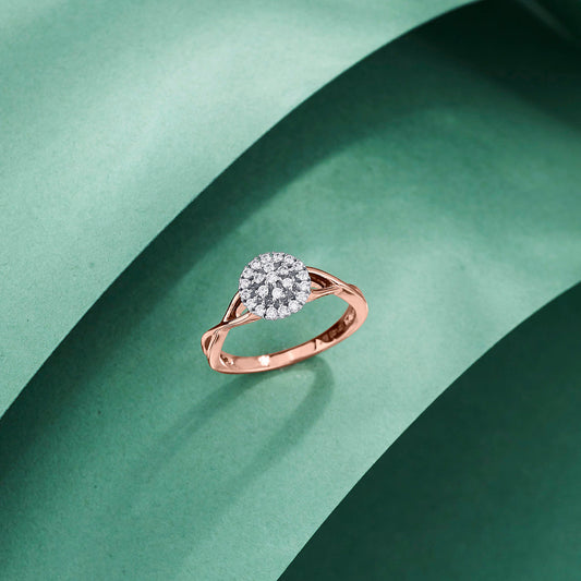 Nebula Spark Diamond & Gold Fashion Ring for Women