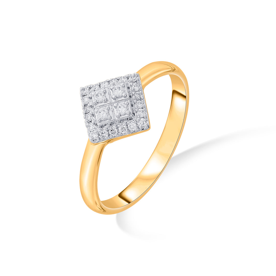 Gleaming Gem Diamond & Gold Fashion Ring for Women
