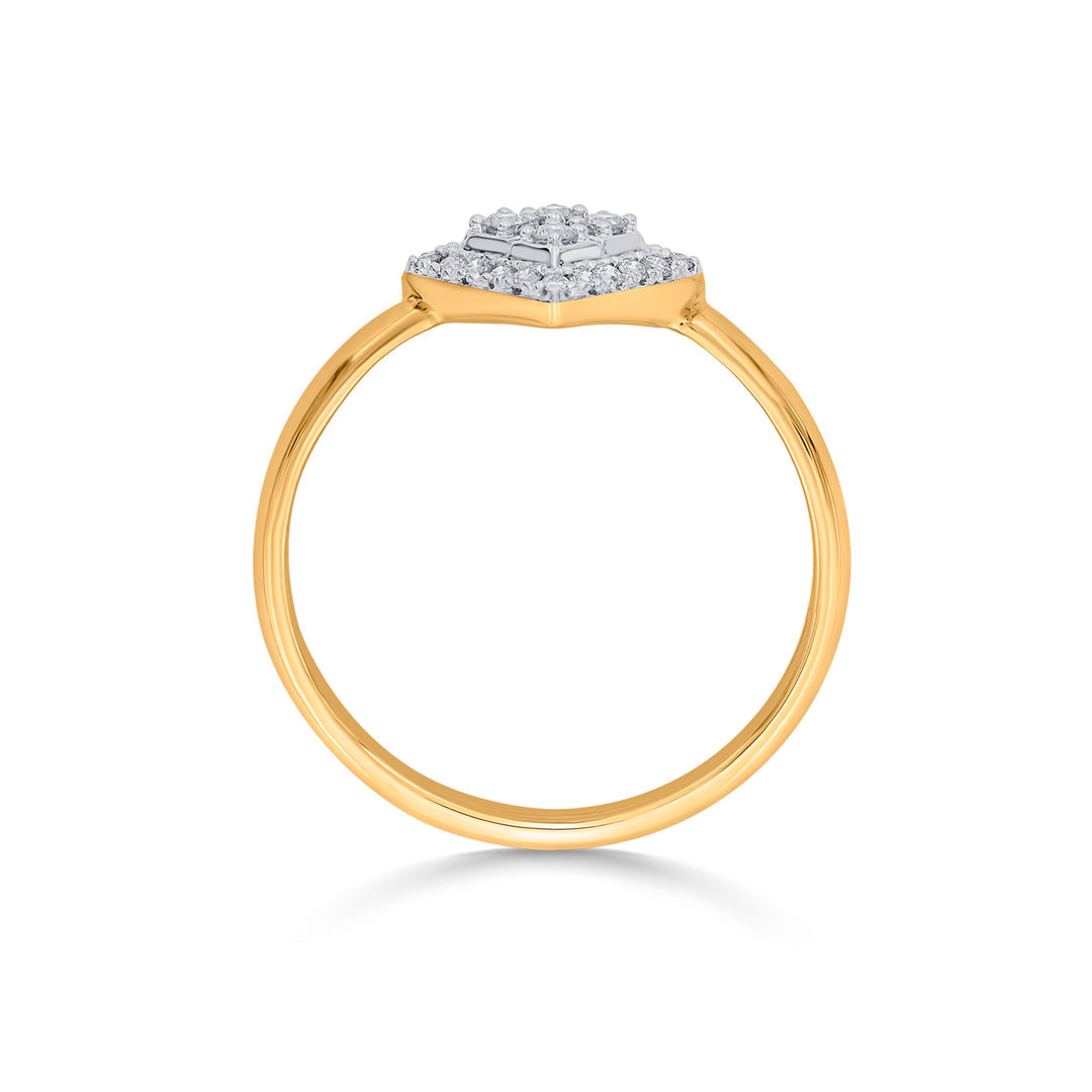 Gleaming Gem Diamond & Gold Fashion Ring for Women